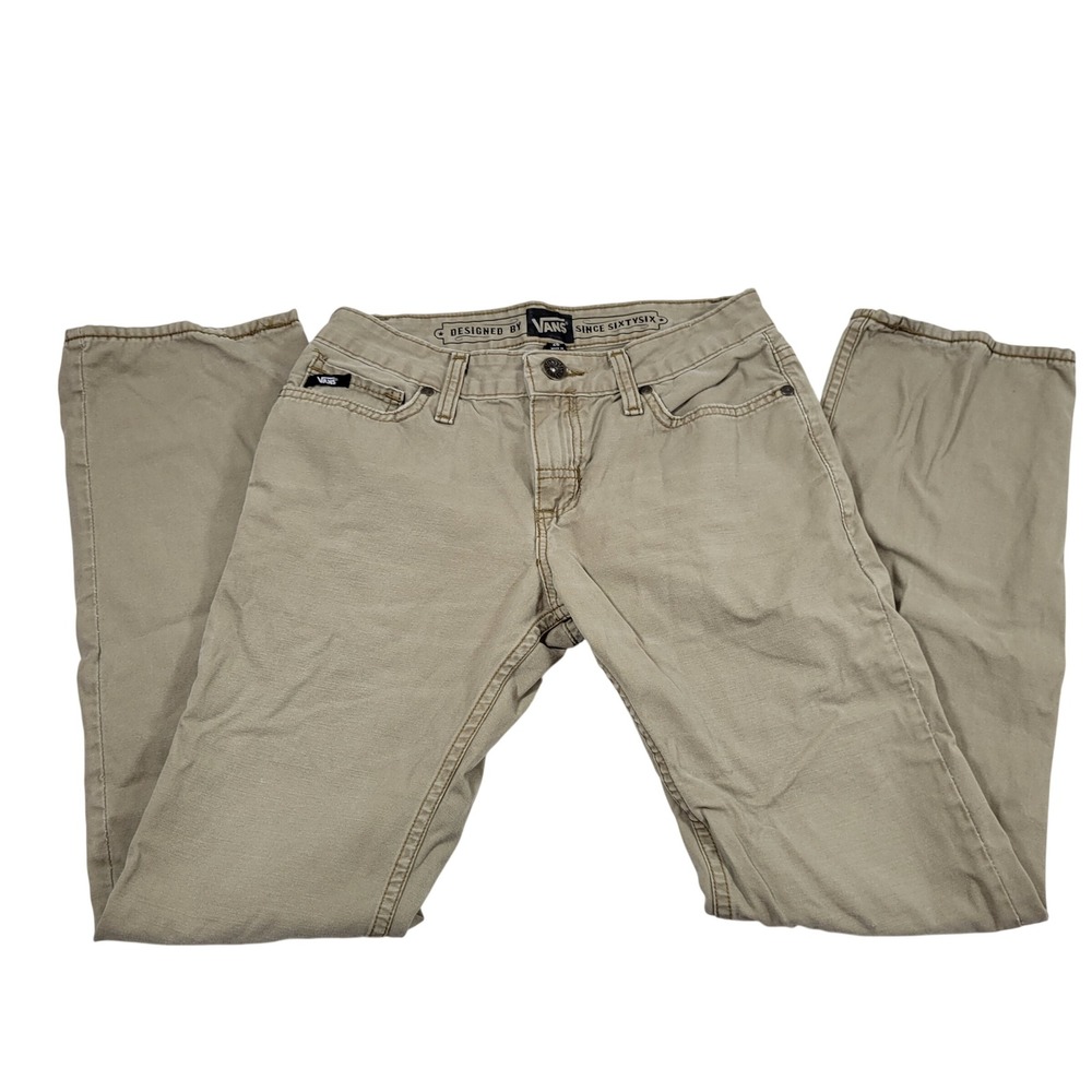Vans Chino Pants Womens 28 Tan Excellent Straight Leg Khaki‎ VN-KP4ODZ9